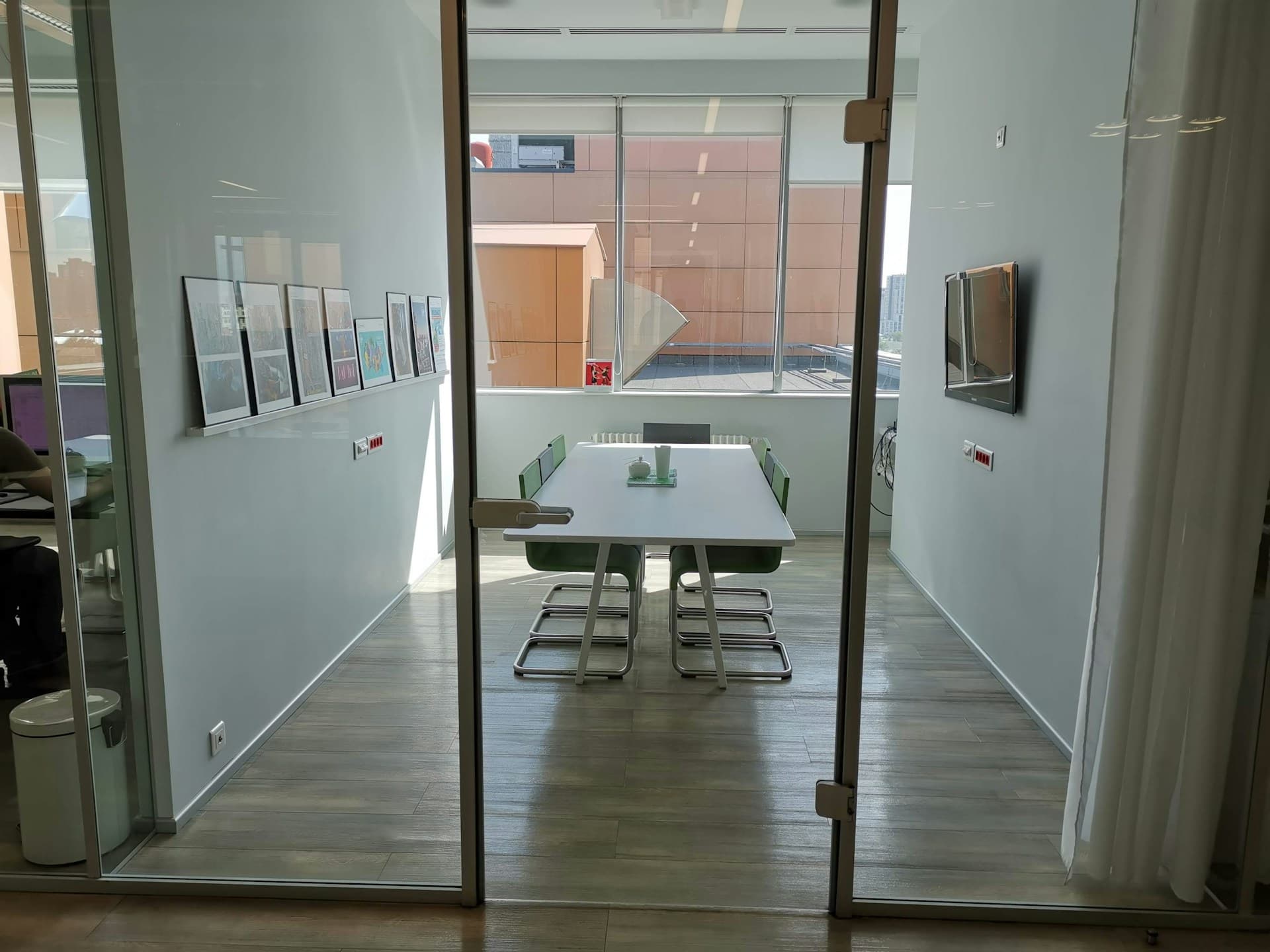 GreenTech Solutions office with solar panels